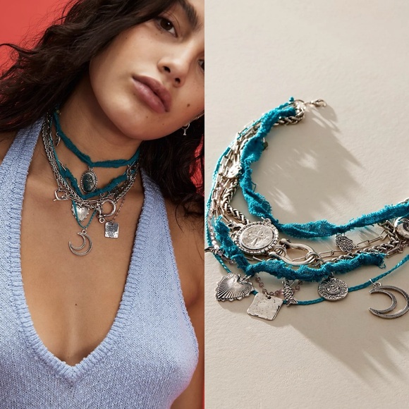 Free People Jewelry - NWT- Free People Maggie May Layer Choker Necklace